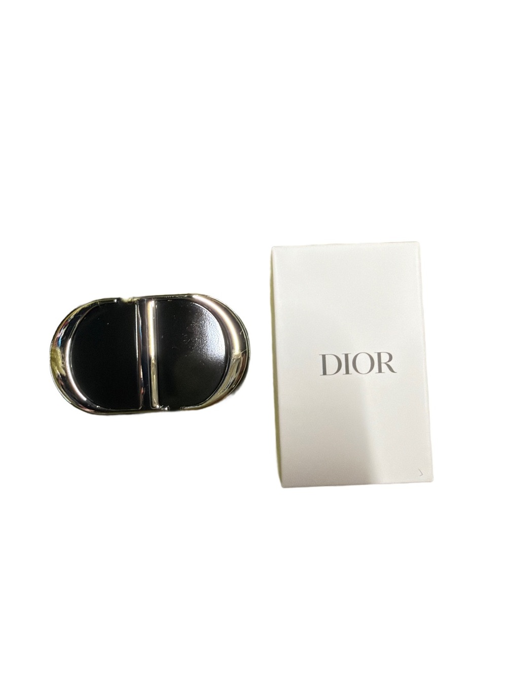Dior Black and Silver Compact Mirror for phone